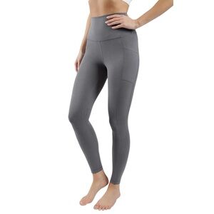 90 Degree By Reflex Cotton Blend High Waist Cloud Lux Pocket Legging Slate Large